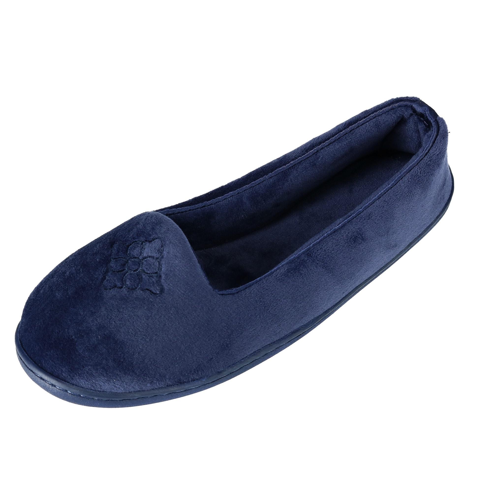 Women's Rebecca Microfiber Velour Closed Back Slipper