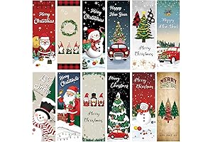 12-Pack Christmas Bookmarks for Bookworms: Festive Holiday Read Accessor