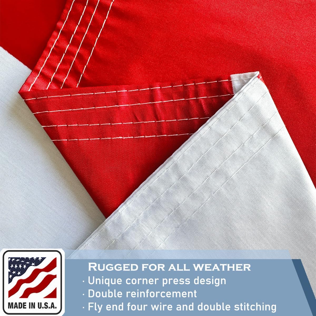 Texas State Flag 3x5 FT Made in The USA- Heavy Duty Vibrant Colors Double Sided Texas TX Flag with 2 Brass Grommets for Home/Company/Indoor Outdoor Decoration