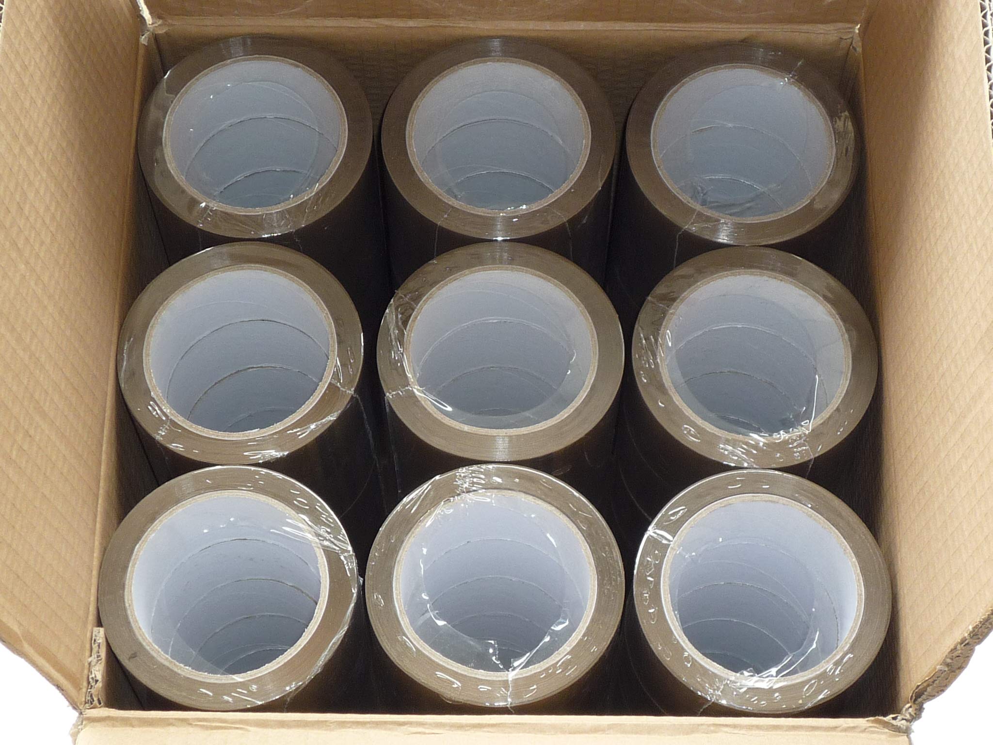 36x Paket - Klebeband braun Länge 66m, Breite 50mm, leise abrollend, Packband, Kleberolle, Paketband 261600-36