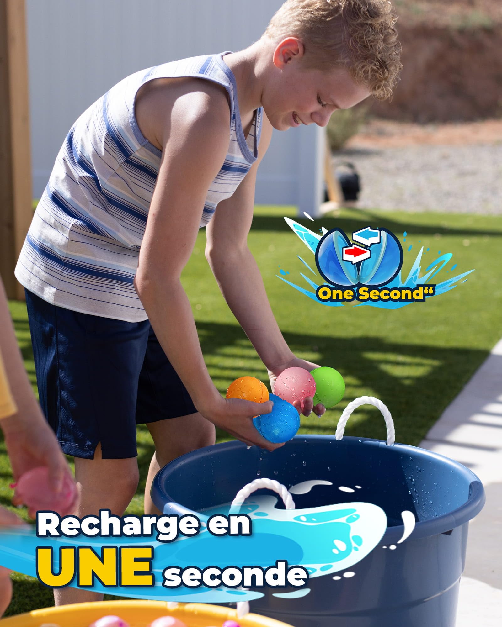 Bombe a eau réutilisable, 8 Pcs Ballons Bombes d'eau à Fermeture Automatique et Remplissage Rapide, Jeux d'eau Exterieur pour Enfants Adultes, Jouets du Jardin/Plage Fête de La Piscine D'été