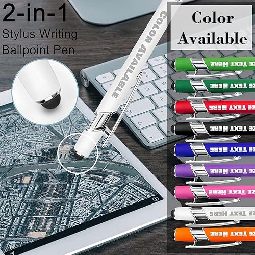 Miniatura 2 de Hasta 500 bolígrafos personalizados a granel con logotipo de mensaje de nombre empresarial bolígrafos grabados personalizados con lápiz digital para