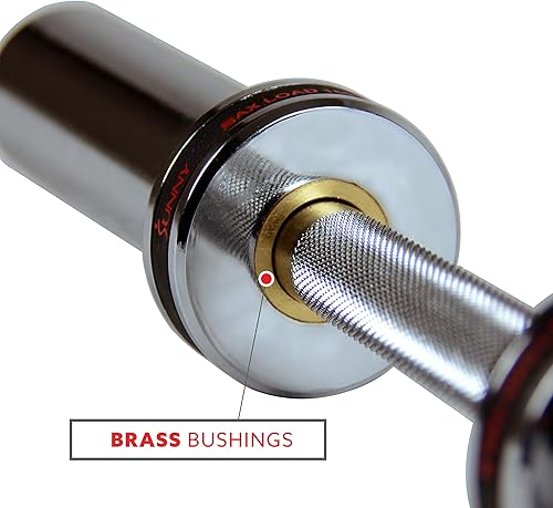 Miniatura 6 de Sunny Health & Fitness OB-20 - Manillar olímpico de 20 pulgadas con collares de anillo, tamaño mediano