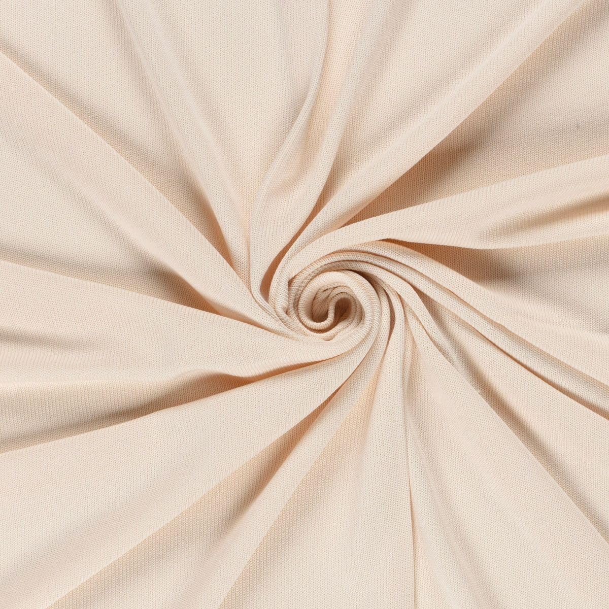 Knitted Fabric Made of 100% Cotton in Ivory, 135 cm Width, Sold by the Metre, Ideal for Sewing and DIY (135 cm Width)