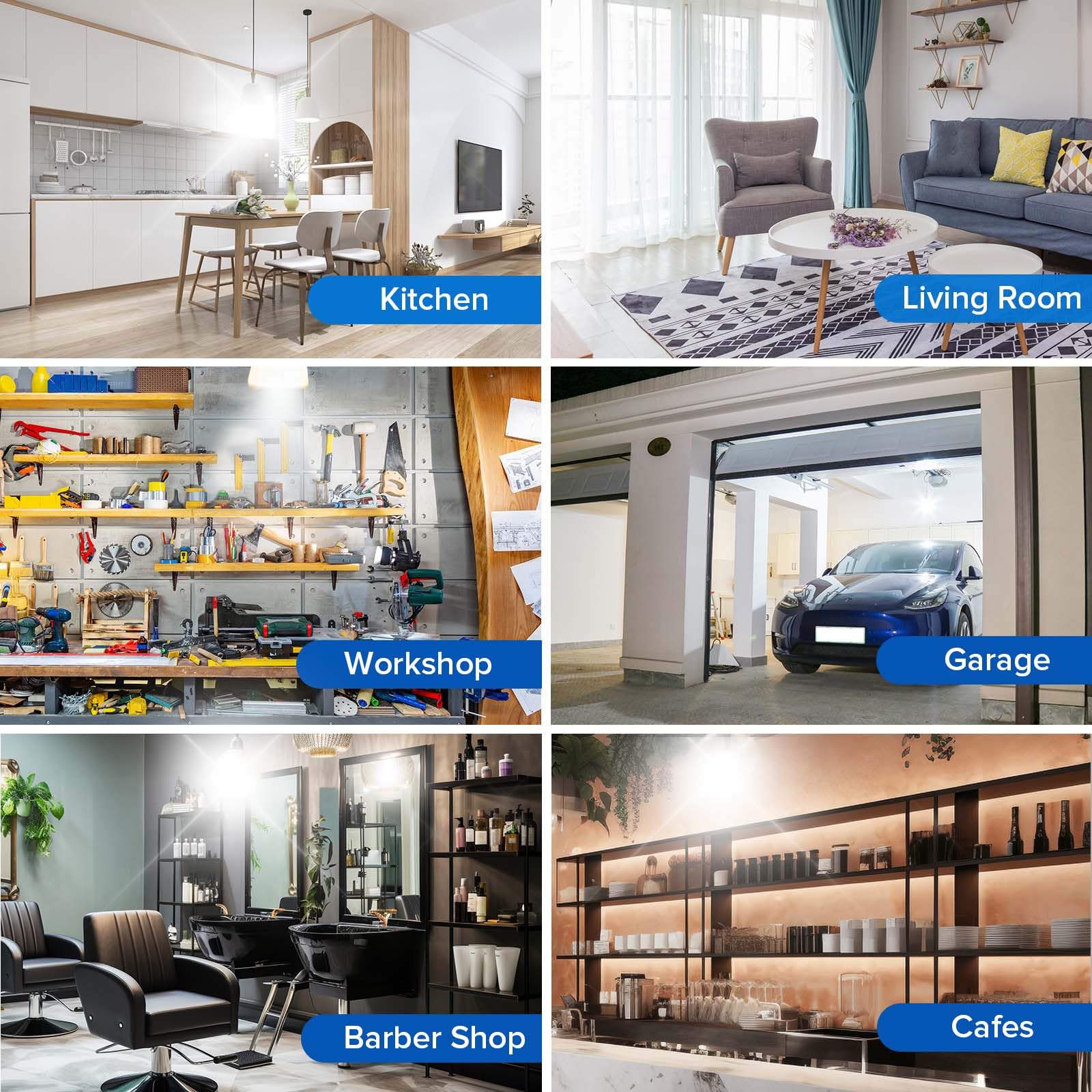 SANSI Bombilla LED 50W A21, Equivalente 500W, 7500 Lúmenes, 3000K Luz Día, Casquillo E27, No Regulable, Tecnología Cerámica, Alto Ahorro Energético para Hogar Oficina