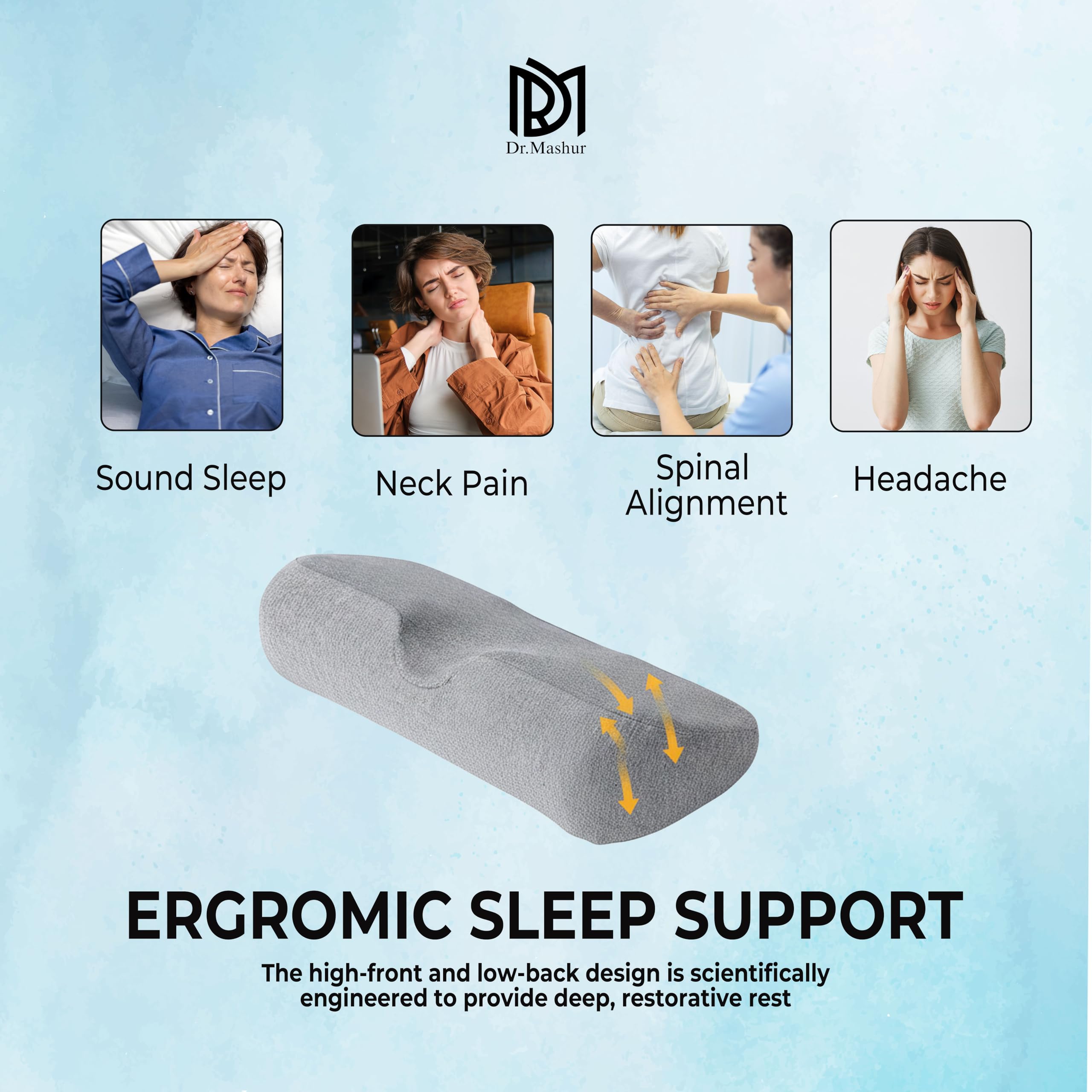 Cervical Roll Pillow - Neck Support & Spinal Alignment -7 Cervical Roll Pillow - Neck Support & Spinal Alignment -7