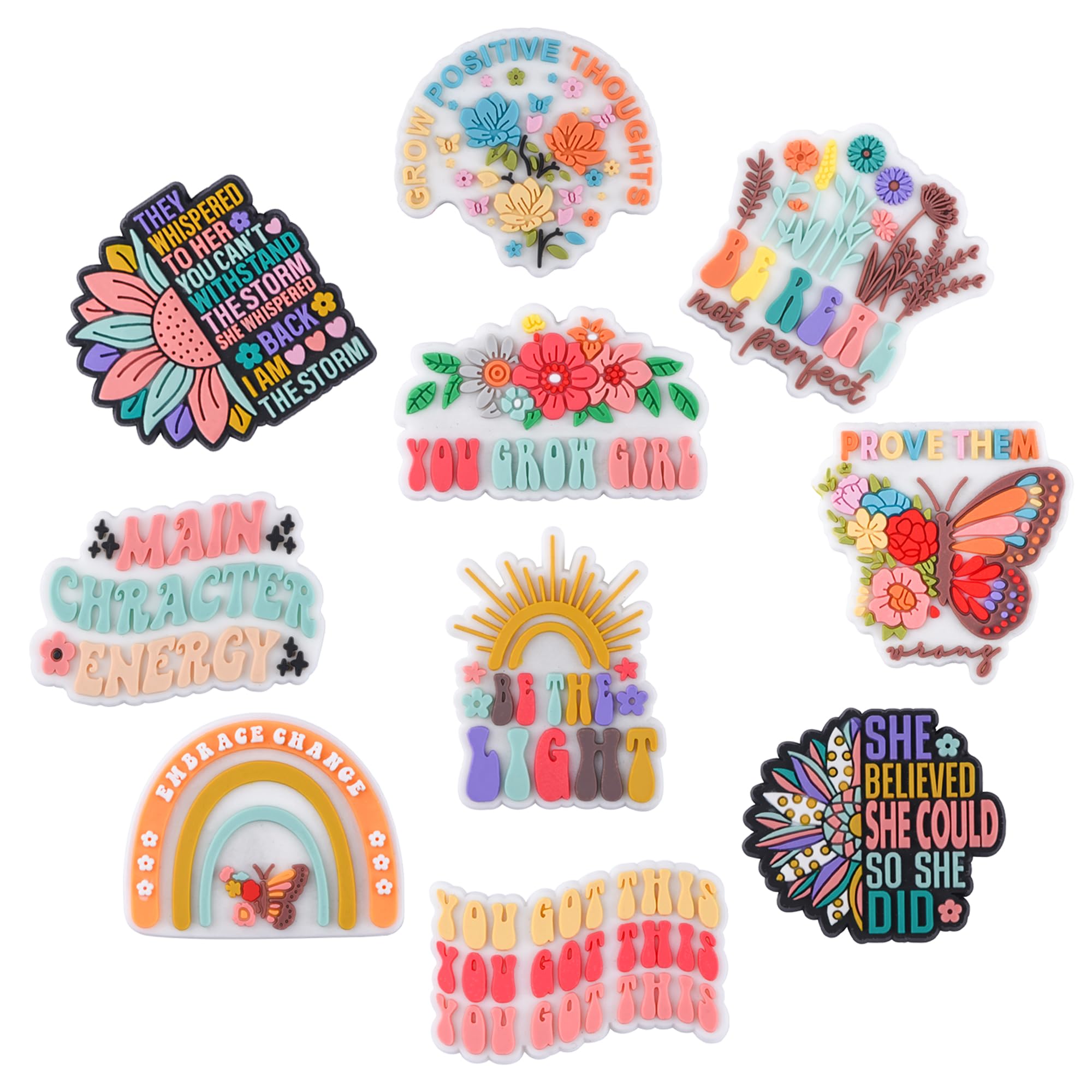 UNN Be the Light Shoe Charms Packs Decorations for Kids Girls Boys Adults Men Women SC101-Be the Light10PCS