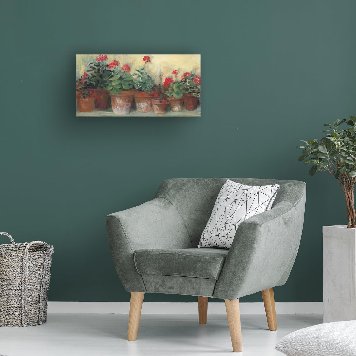 Carol Rowan Kathleens Geraniums Canvas Art