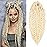 Leeven Synthetic Dreadlock Extensions Double Ended 24 Inch 30 Strands Boho Dreads 613 Blonde 3 Style Mixed Wavy Curly DE Dreads Braid in Full Set Dread for Women Girl