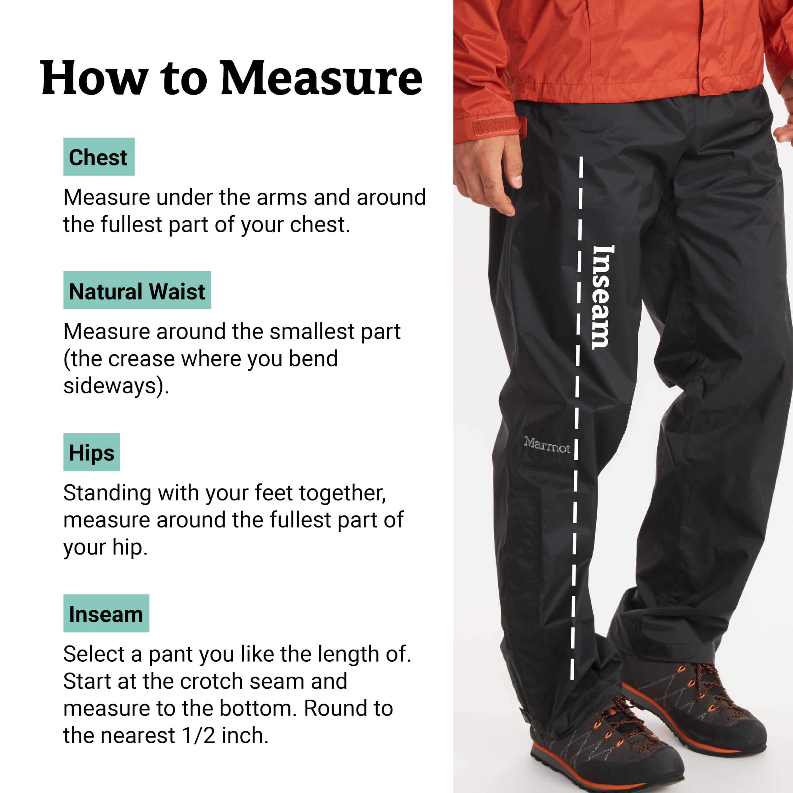 Marmot Precip Eco Pant Long - Pantalon de Pluie Hardshell, Pantalon imperméable à l'eau, Coupe-Vent, Respirant - PreCip Eco Pant Long - Homme