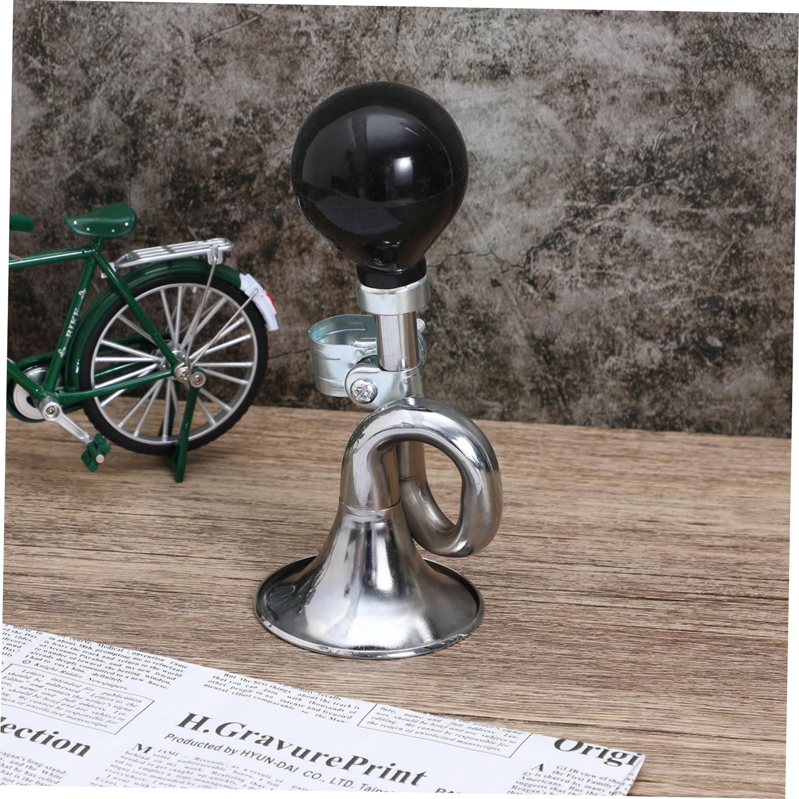 Abaodam Sonnette de vélo klaxon de clairon de vélo poignée klaxon Fort pour vélo honker Sonnerie de vélo Adultes Bike Horn Alarm klaxon d'accessoires de vélo Silver