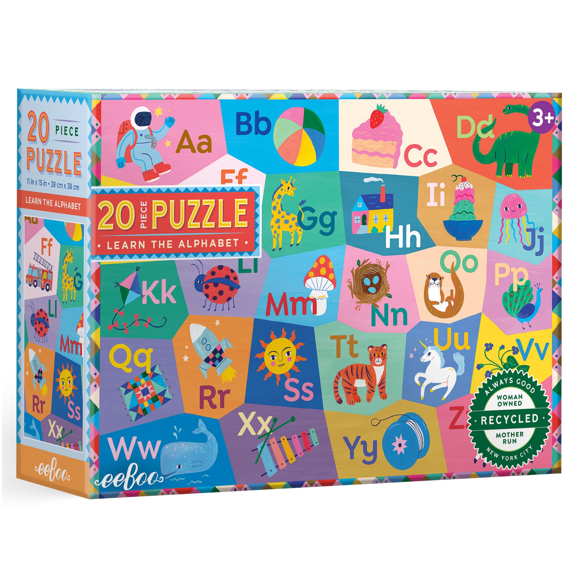 Learn the Alphabet 20 Giant Piece Children's Puzzle, 15" x 11"
