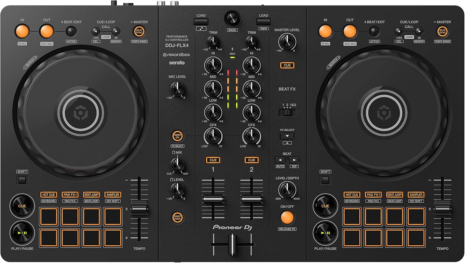 Pioneer DJ DDJ-FLX4 2-deck rekordbox