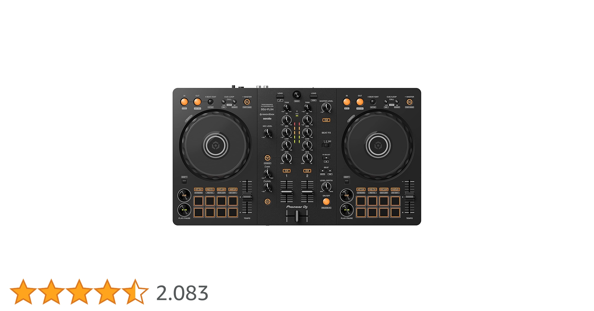 Pioneer DJ DDJ-FLX4 2 decks Rekordbox e Serato DJ Controller