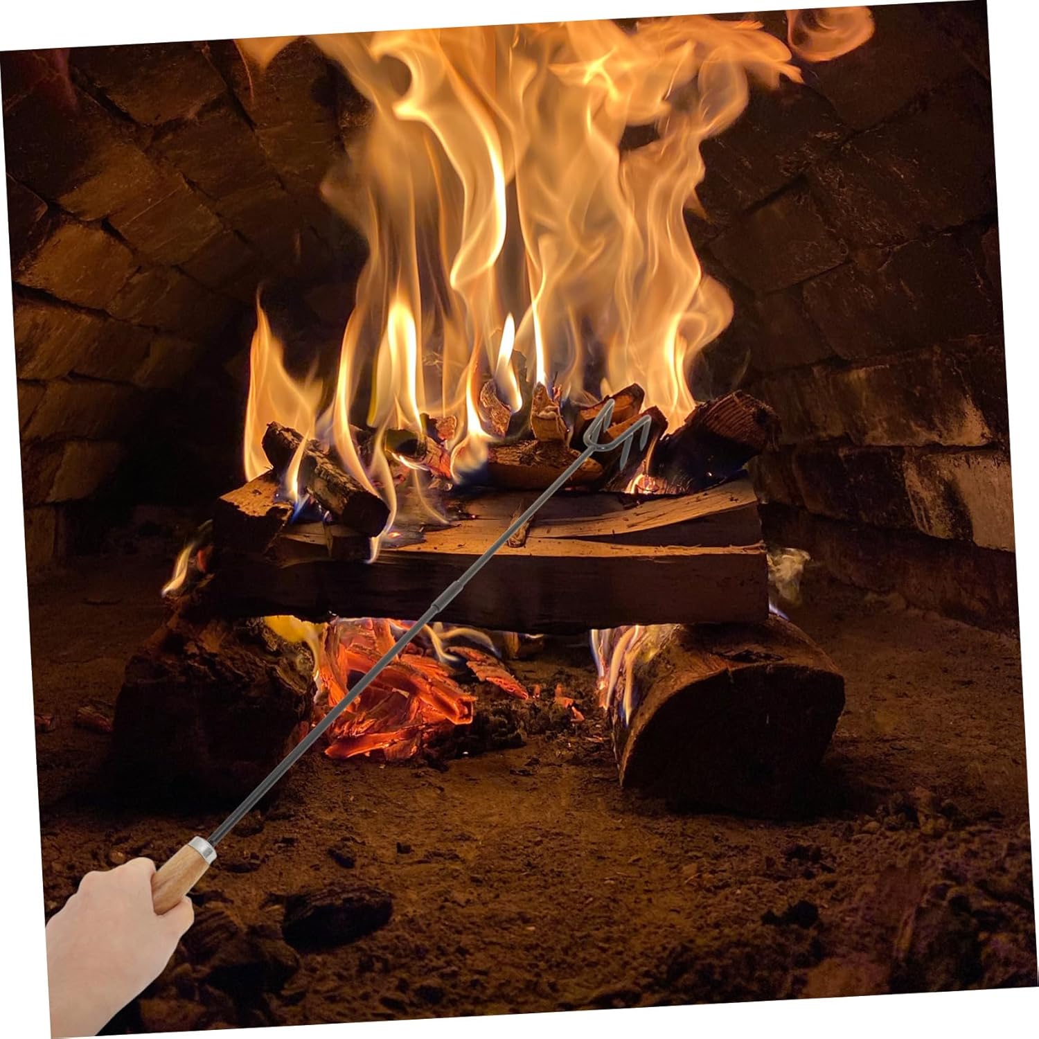 Fire -Saving and Wood Construction for Outdoor Fire Pits Camping and Bonfires Easy Assembly