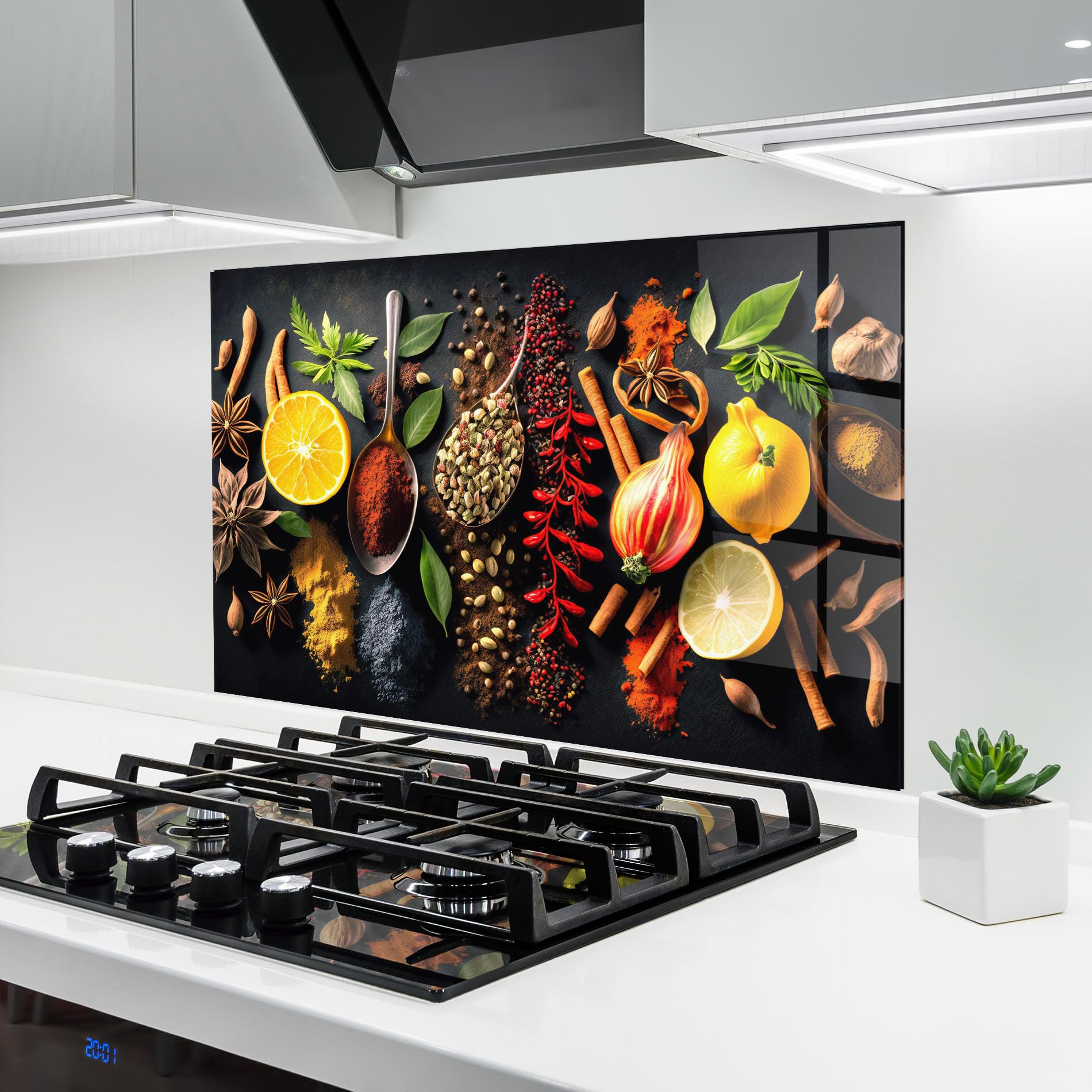 Crédence De Cuisine En Verre Trempé 70x100 Cm - Impression UV, Résistante à La Chaleur, Facile à Nettoyer - 10