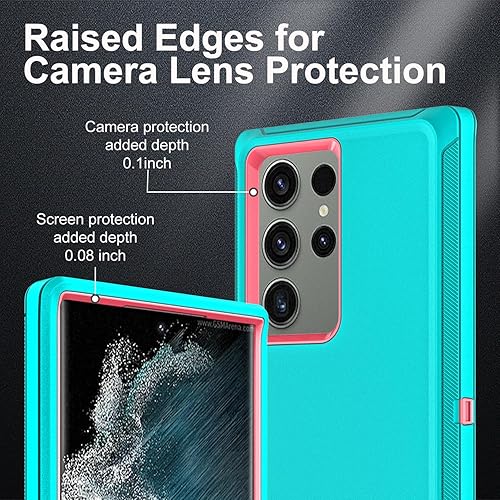 Miniatura 3 de YKHJKLEC Funda para Samsung Galaxy S22 Ultra, con 2 piezas protector de pantalla de TPU flexible autorreparable y protector de lente de cámara Funda