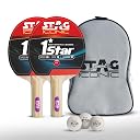 Stag Iconic 1Star(Anywhere-Everywhere) Table Tennis (T.T) Multiset - Table Tennis Rackets and T.T Balls Included| All-in-One Ping Pong Paddle Playset gallery image