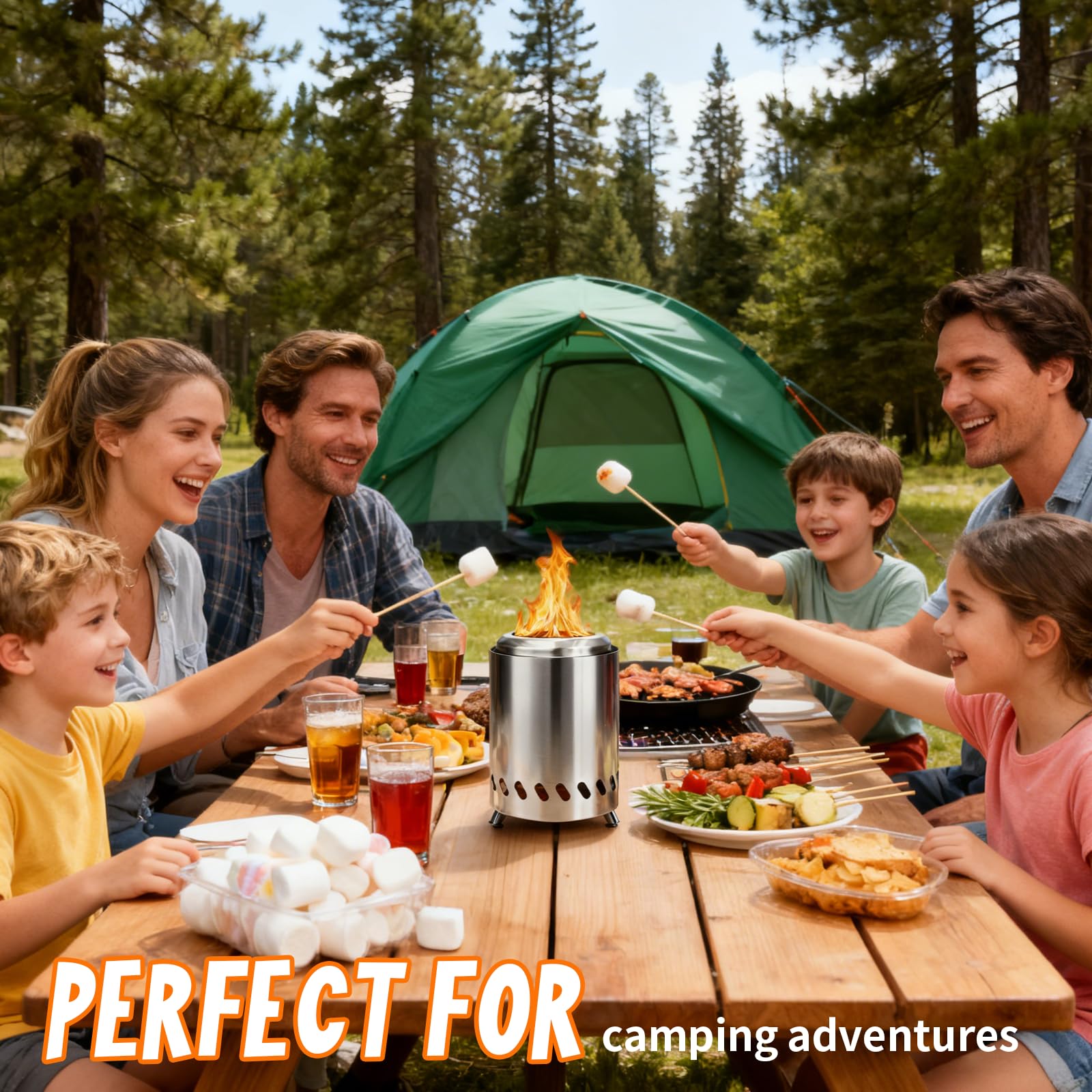 Sam's Club Fire Pit Picks for Outdoor Heat in 2026 3 AmazStove Tabletop Fire Pit by AmazStove Low Smoke Camping Stove for — product photo
