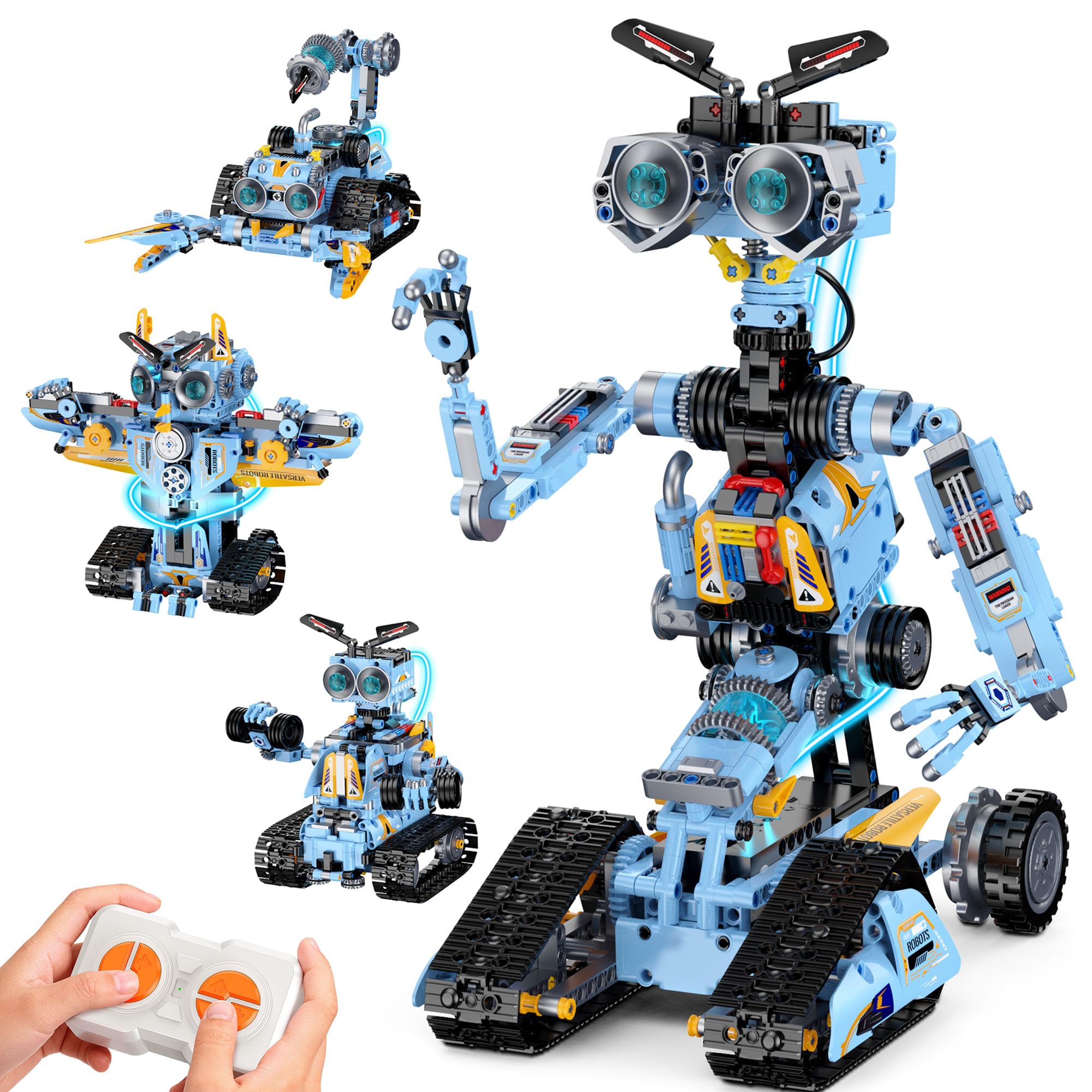 Amazon.com: zinat 4-in-1 STEM Robot Building Kit with Remote