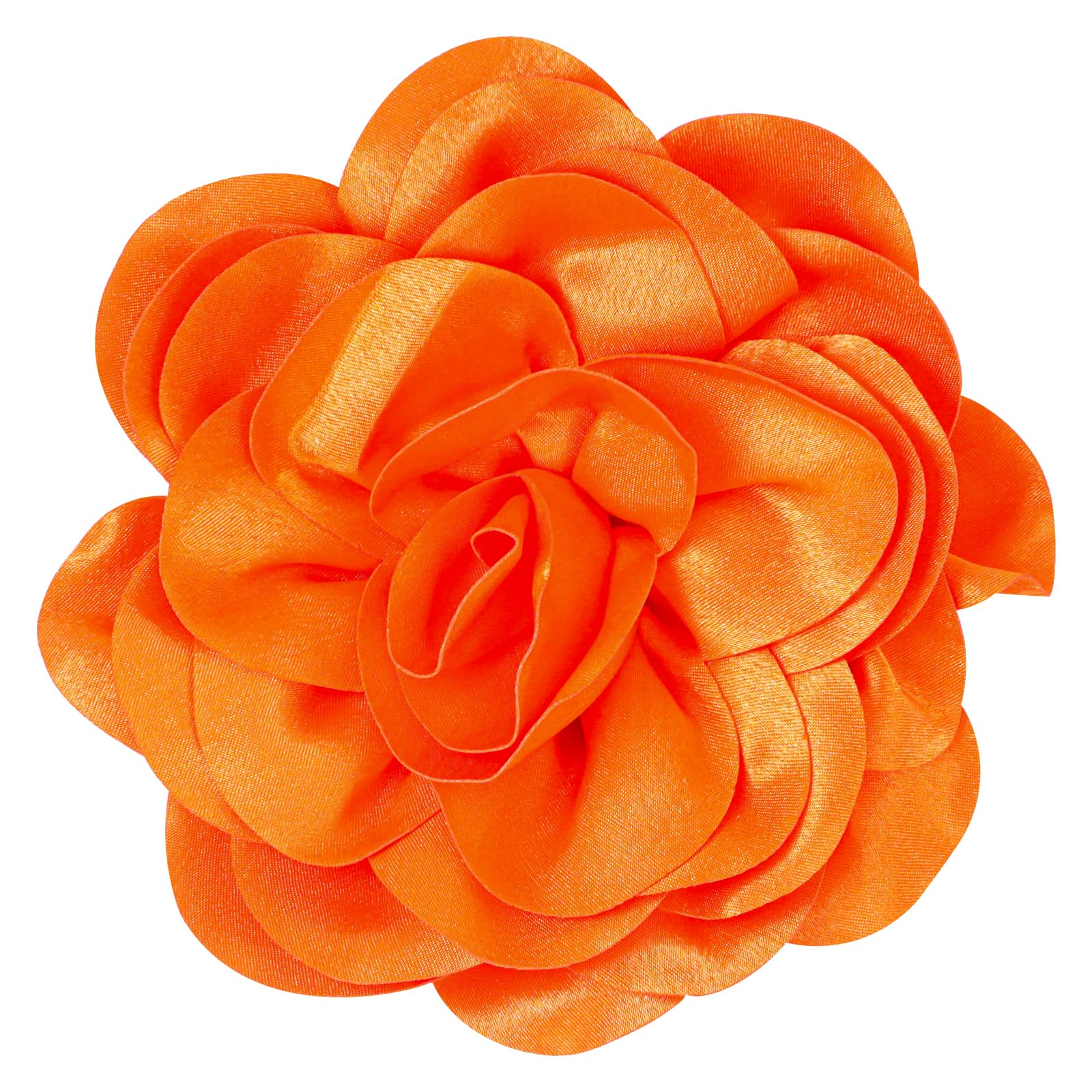 Big Flower Dainty Satin Fabric Rose Flower Brooches Large Rose Flowers Satin Lapel Brooches for Women Wedding Dinner Party Decoration 7.48 Inches