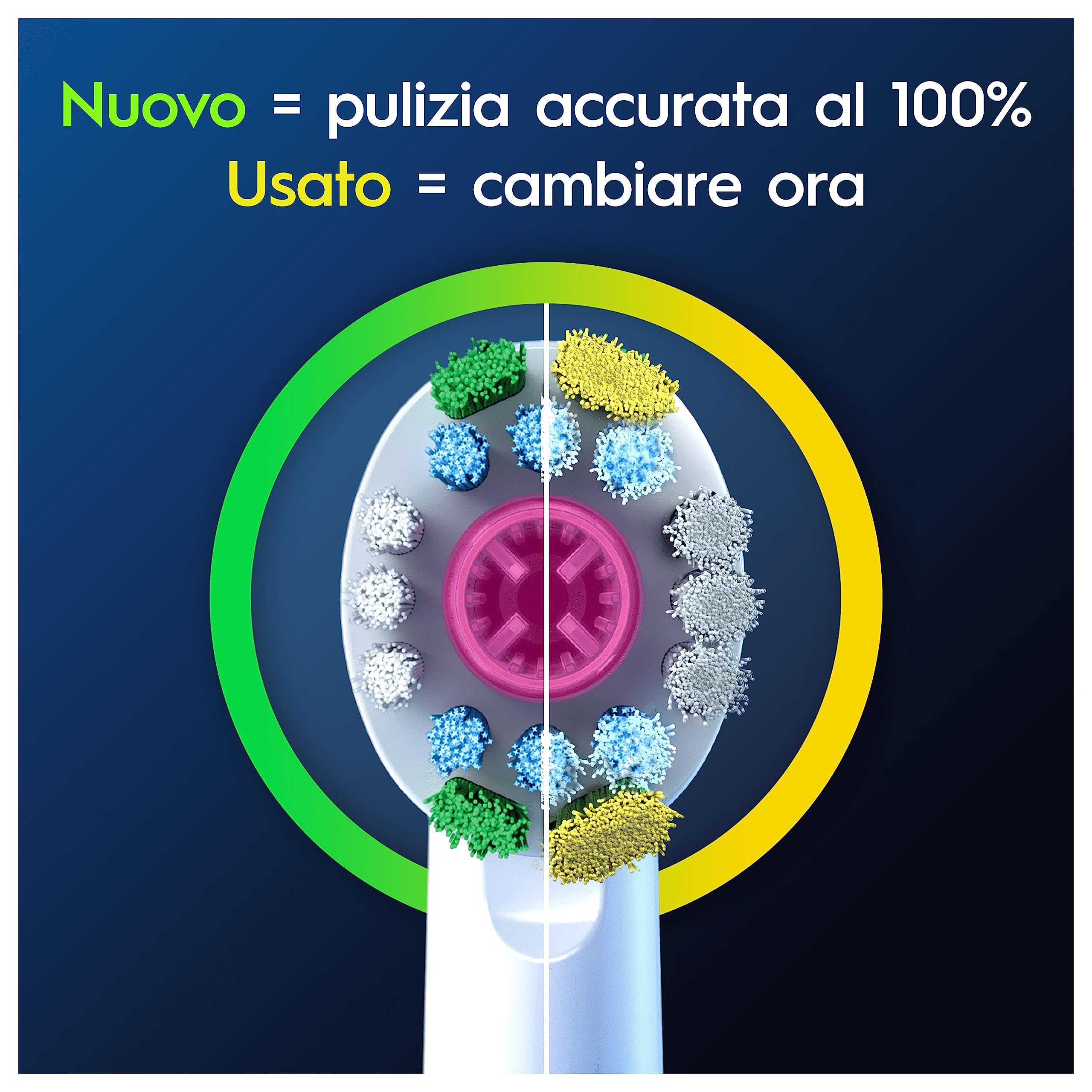 Oral-B 3D White Testine Spazzolino Elettrico, Confezione da 8 Testine di Ricambio per Spazzolino Elettrico Oral B, Sbiancanti, Con Esclusiva Coppetta Lucidante per Rimuovere le Macchie Superficiali