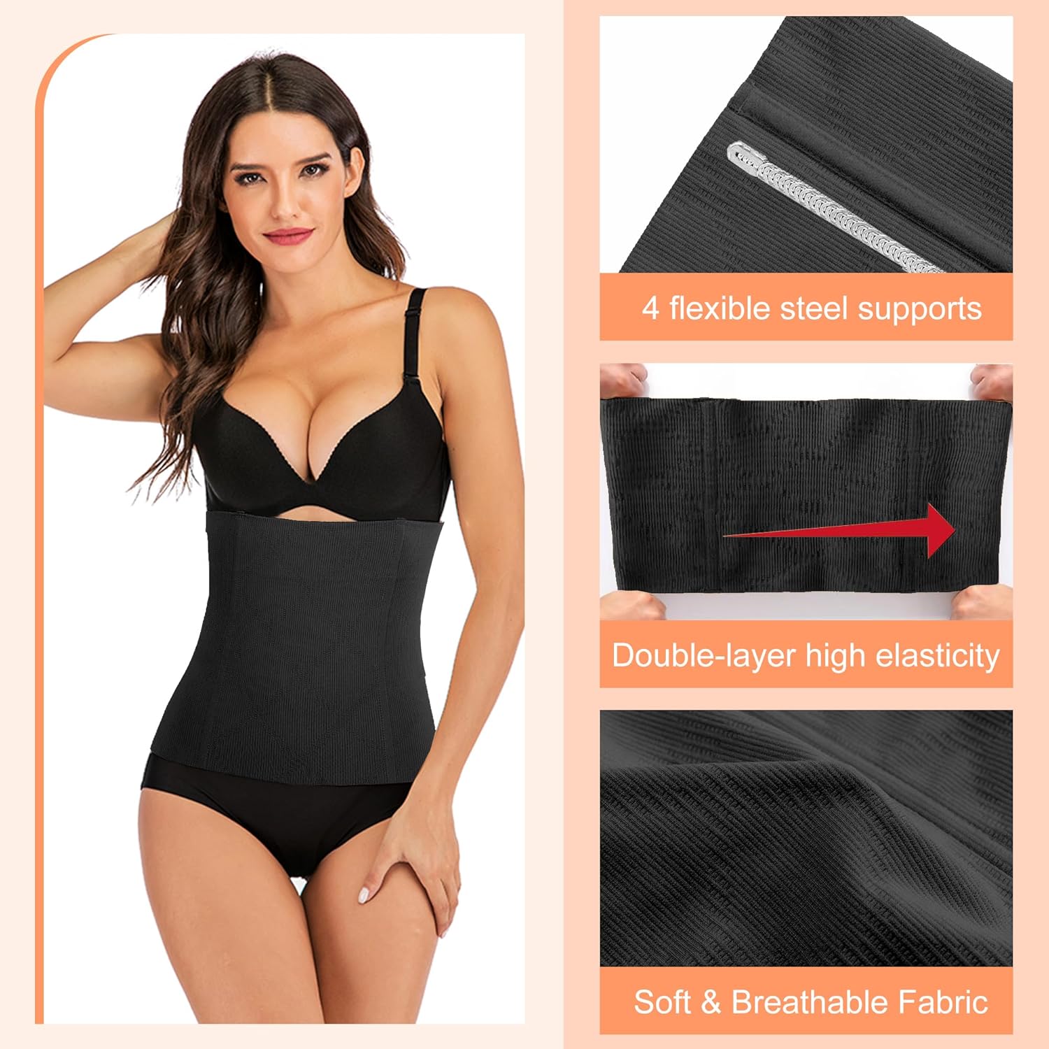 Women's Waist Cincher Shaper Tummy Control Shaper Seamless Waist Cincher Tummy Tuck Waist Belt - Image 5