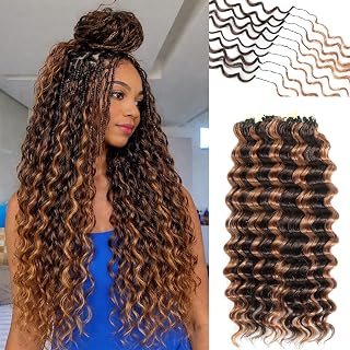 Urbeauty Miracle Knots Feather Crochet Human Hair, 18Inch 100% Real Human Hair, 100Strands Deep Wave for Boho Braids, Pre-Looped, Knotless & Invisible, Soft, Reusable, Beginner-Friendly