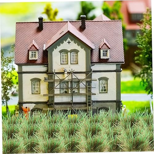 Miniatura 7 de Yardwe 1 caja de accesorios de flores de hierba en miniatura, decoración de tren, accesorios verdes, modelo de hierba ferroviaria, césped