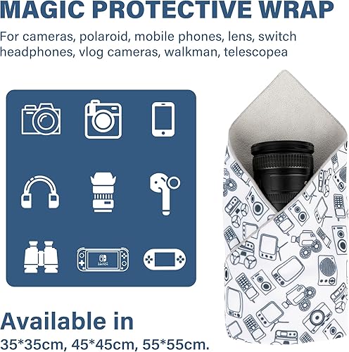 Miniatura 2 de Walking Way Envoltura protectora, envoltura de tela mágica autoadhesiva para cámara, paño de almacenamiento, antiarañazos, a prueba de polvo, bolsa