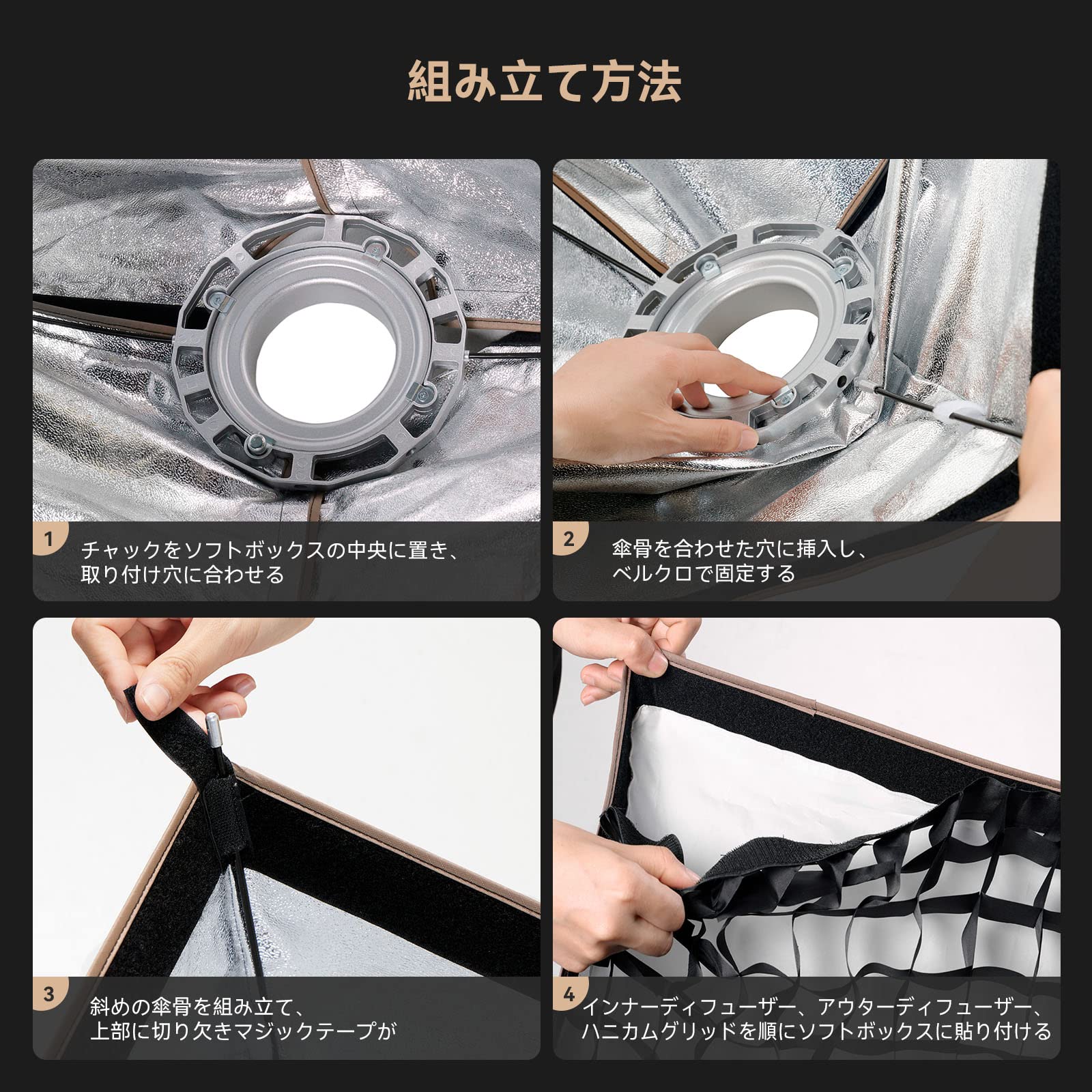 Amazon | SMALLRIG ソフトボックス 長方形 60 x 90cm ライトボックス