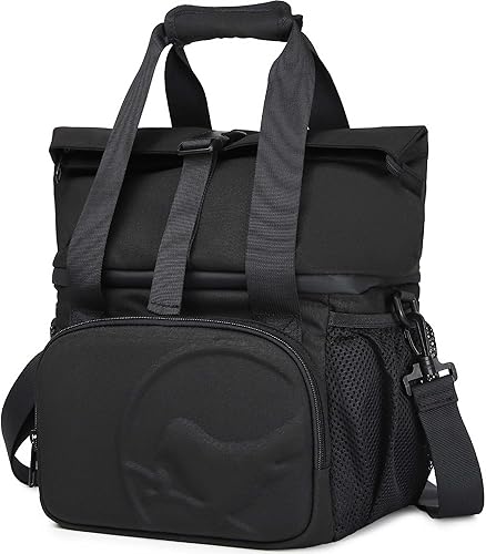 Miniatura 1 de SUNNY BIRD Lonchera térmica grande de 14 litros, a prueba de fugas y doble compartimento para mujeres, adultos y hombres, se adapta a 21 latas