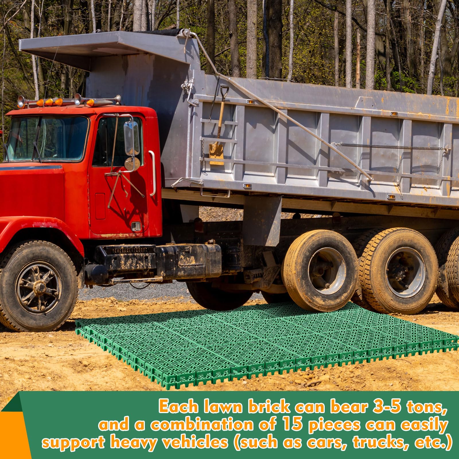 10 Pcs Ground Protection Mats, Green Interlocking 15.7 x 15.7 in — Amazon image 5