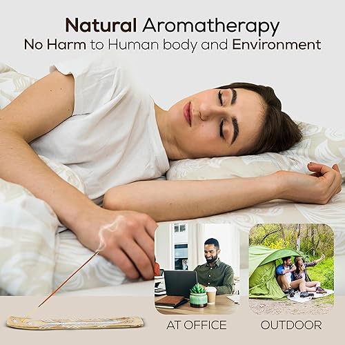 Miniatura 6 de Satya Palo santo Varillas de incienso, Satya sai baba Insenses 15gmx3 (45 gm) paquete con soporte de incienso Raajsee, incienso natural Satya Nag