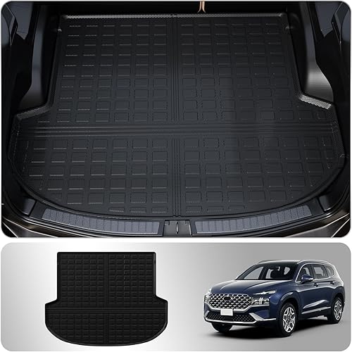 Tapete de carga compatible con Hyundai Santa Fe 5 asientos 2021-2023, tapete de carga para maletero, TPE para todo tipo de clima, accesorios de