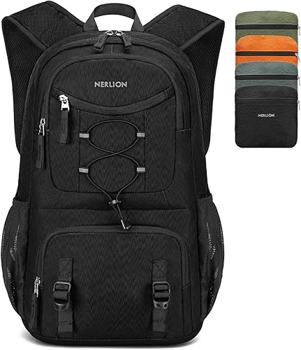 Miniatura 9 de Nerlion - Mochila ligera plegable de 35L para senderismo, mochila de viaje para hombres y mujeres, impermeable, para acampar al aire libre, mochila