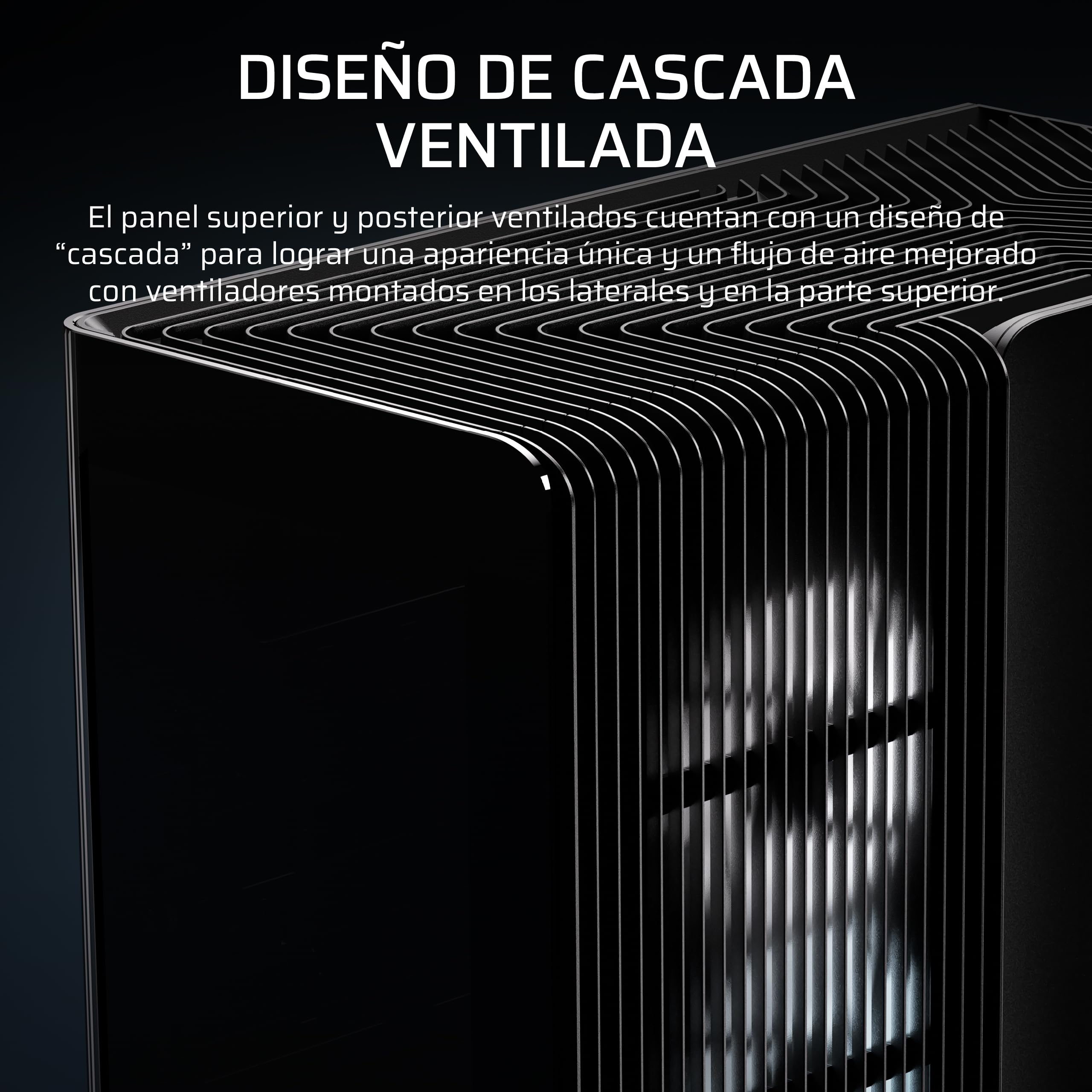 CORSAIR Frame 4500X RS-R ARGB Caja de PC Semitorre con Cristal Panorámico – Sistema de Montaje de InfiniRail, Capacidad para Dos radiadores de 360 mm, Incluye 3 Ventiladores RS120R – Negro