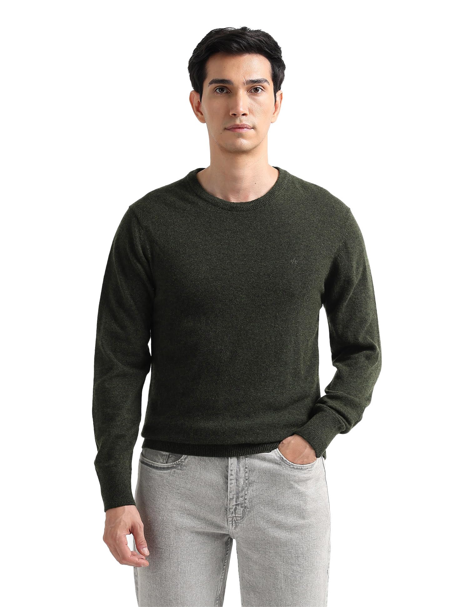 arrow sports Arrow Sport Men's Heathered Patterned Knit Regular Fit Sweater-picture-20