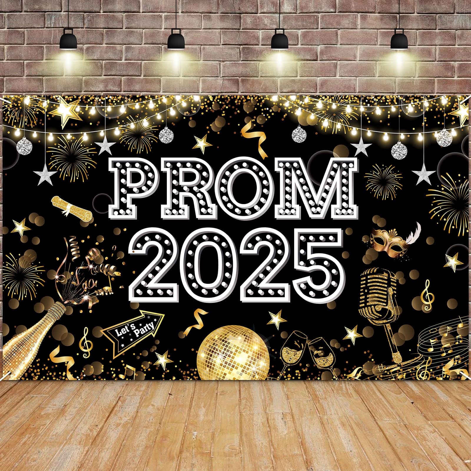 Prom Banner 2025, Prom Decorations 2025, Large Class of 2025 Background Decorations, Graduation Party Supplies 180 X 110CM