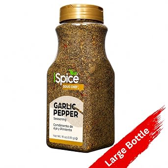 iSpice Garlic Pepper Seasoning Blend Bulk Jar - 19 oz