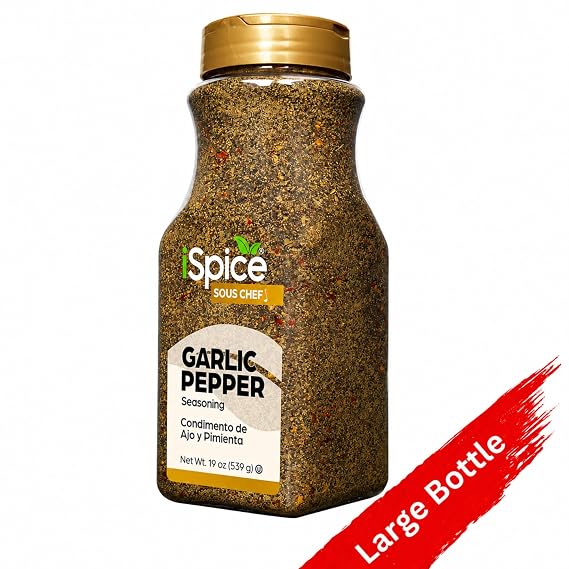 iSpice Garlic Pepper Seasoning Blend Bulk Jar - 19 oz