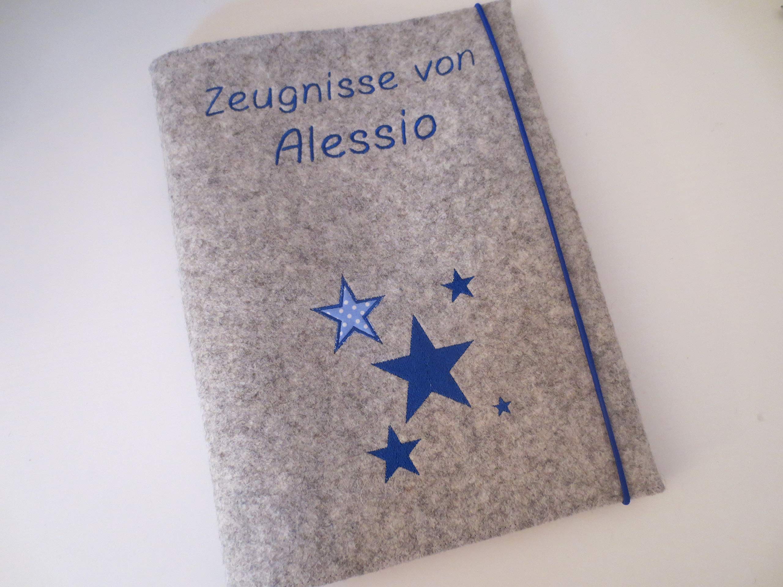 Zeugnismappe Wollfilz Mappe Zeugnisse DIN A4 Grundschule Schule