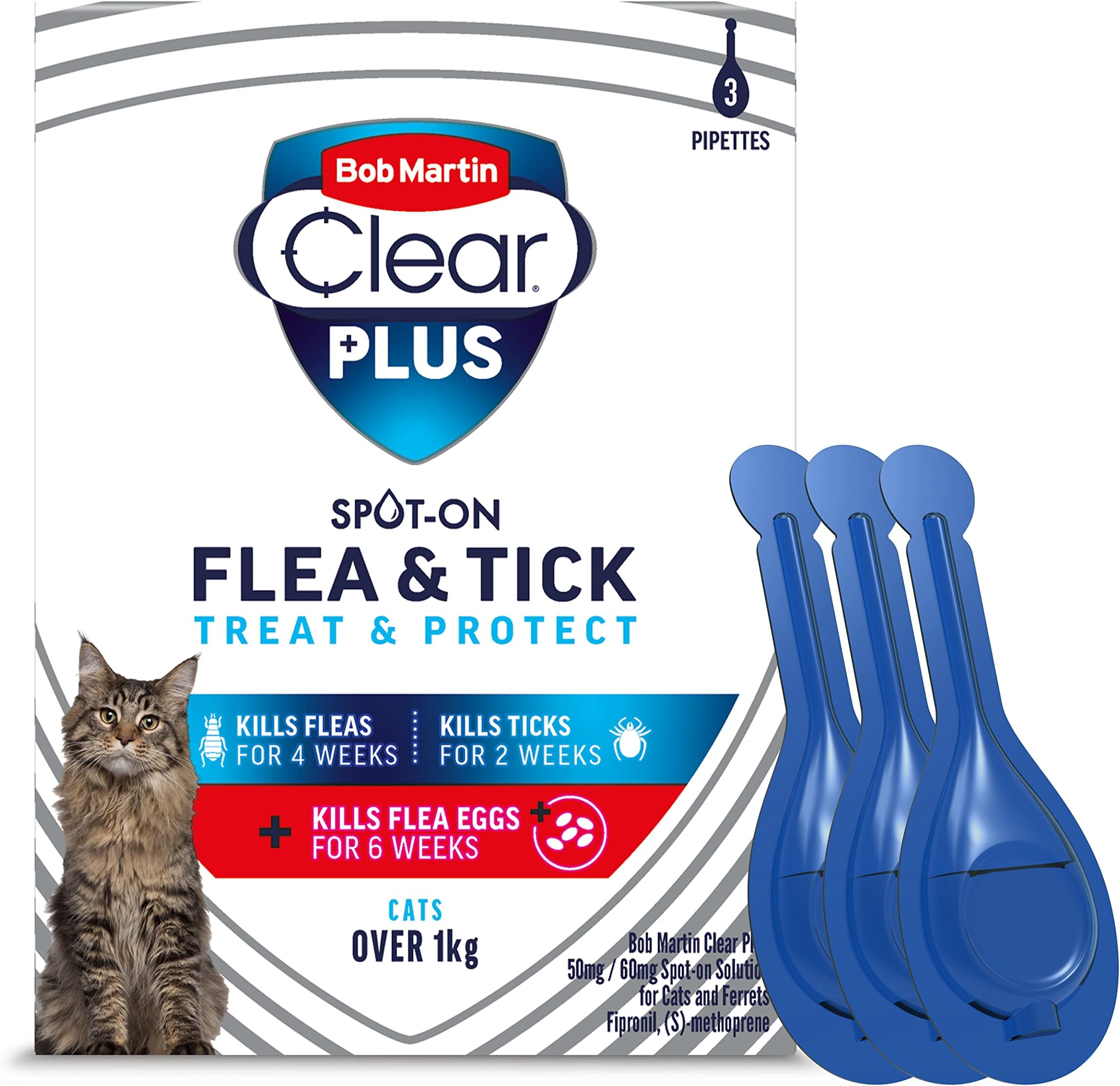 Bob Martin Clear Plus Spot On Flea Treatment for Cats and Kittens