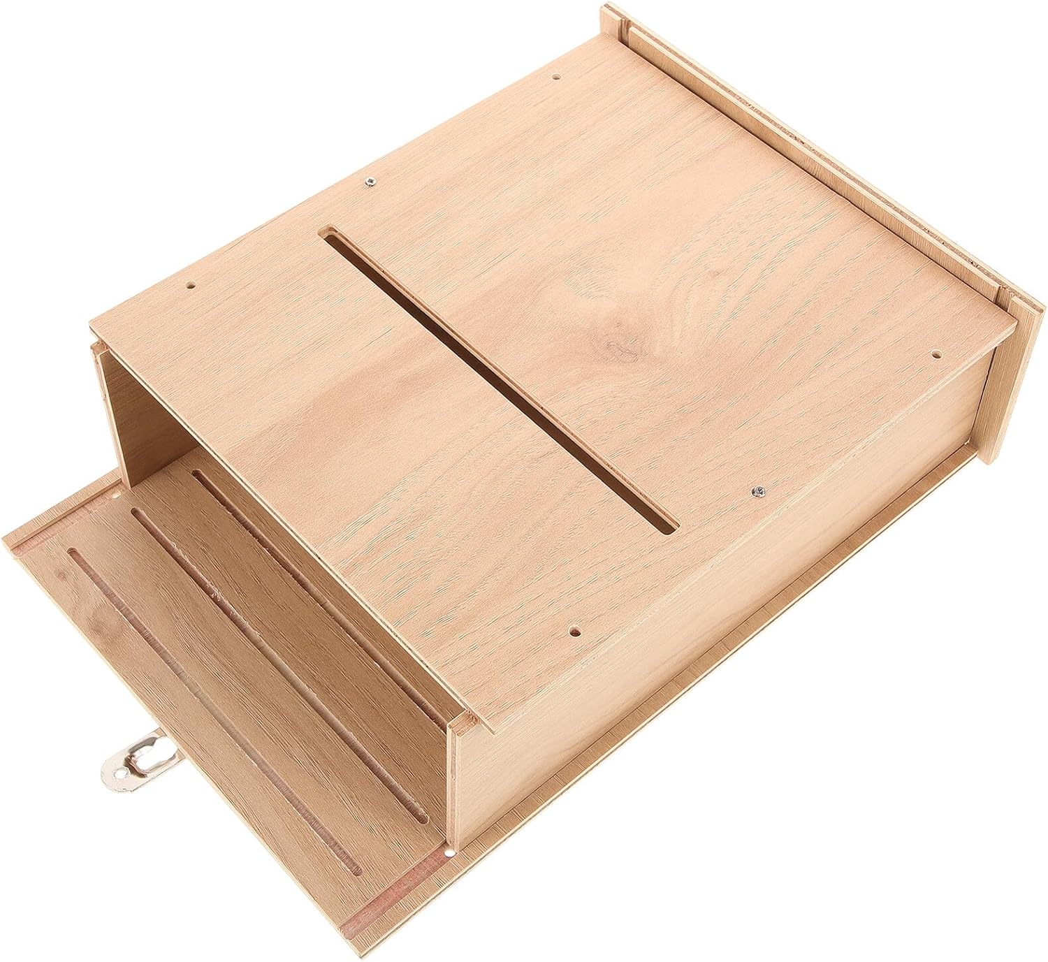 Wooden Bat House for Garden Outdoor Bat Box Three-Layer Shelter Hanging Wildlife Shelter Patio Decor