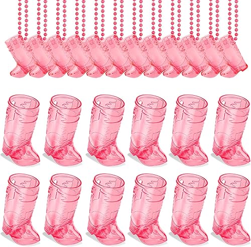Miniatura 8 de 12 vasos de tiro de bota en collar de cuentas, 1 onza de plástico mini de plástico para botas de vaquera, collar de cristal para el equipo para