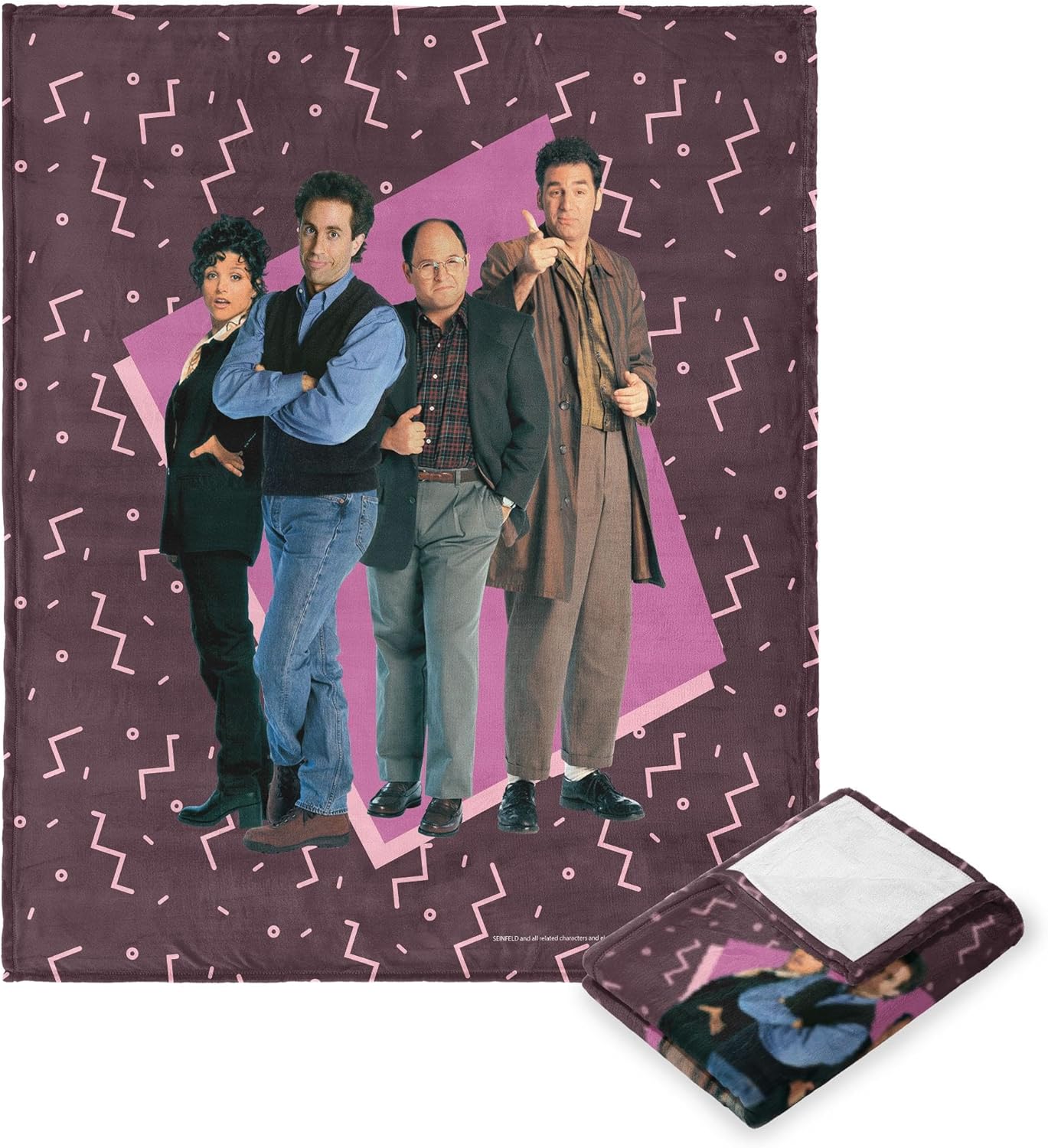 Northwest Seinfeld Silk Touch Throw Blanket, 50" x 60", The Gang