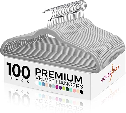 HOUSE DAY Perchas de terciopelo de alta calidad, perchas de fieltro flocadas finas antideslizantes, perchas resistentes para ropa y perchas de disponible en Yaxa Colombia