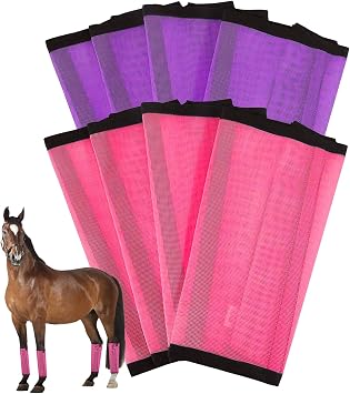 2025 Horse Fly Boots,Breathable Fine Mesh Fly Boots for Horses,Multiple Colors,Adjustable Non-Slip Fit,Reduces Leg Fatigue&Fly Bites,UV-Resistant PVC,Durable&Comfortable
