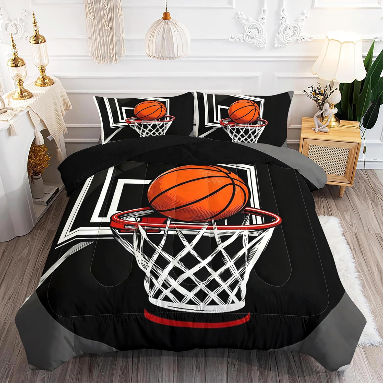 Teens Pink White Checkered Comforter Set Queen Size,Grid Bedding Set for Kids Boys Girls Bedroom Decoration,Geometric Bed Duvet Insert,Modern Simple Grid Comforter with 2 Pillowcases