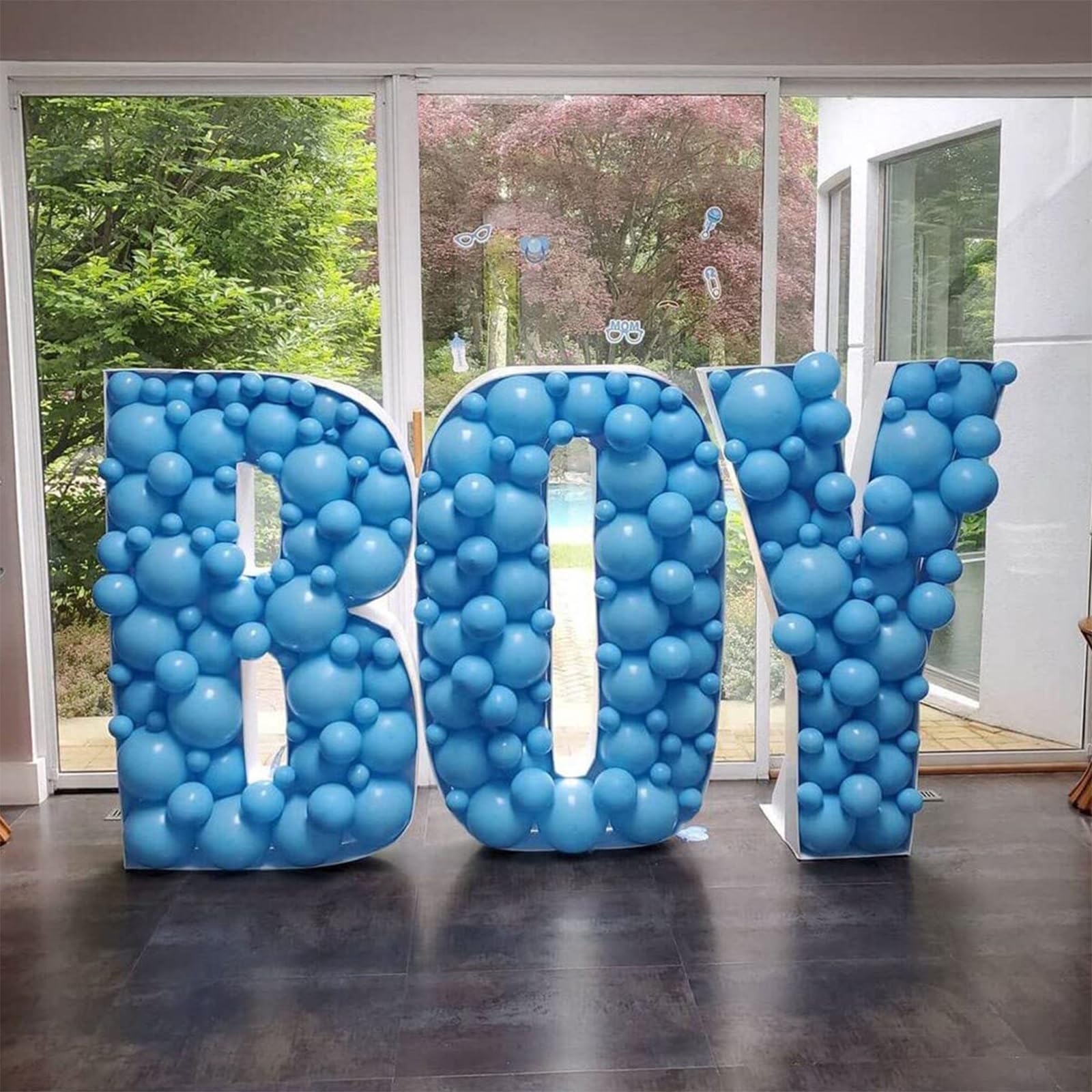 Buchstaben-Ballonrahmen-Set, leichte Mosaik-Buchstaben, großer Mosaik-Ballonrahmen für Geburtstag, Hochzeit, Party (70 cm)